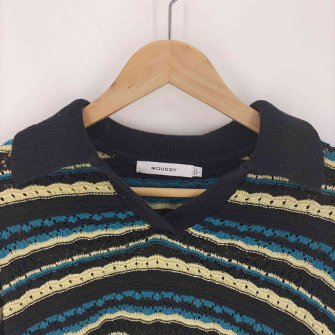 マウジー moussy 24SS CROCHET SHIRT ニット レディース FREE