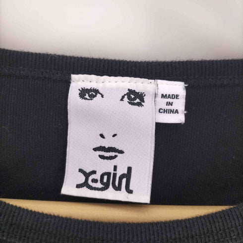 エックスガール X-girl 23AW SLANTED OVAL LOGO 2P LAYERED TOP レディース JPN:S