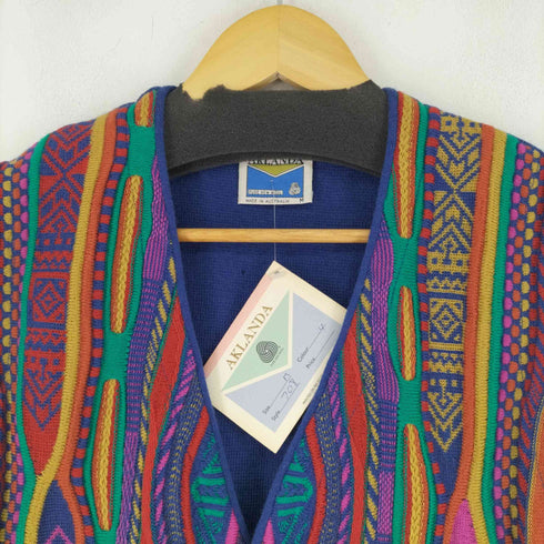 フルギ AKLANDA 90s MADE IN AUSTRALIA 3Dウールニットベスト PURE NEW WOOL メンズ import:M