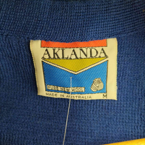 フルギ AKLANDA 90s MADE IN AUSTRALIA 3Dウールニットベスト PURE NEW WOOL メンズ import:M