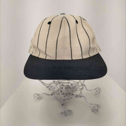 コットンストライプ 6パネルCAP 帽子 メンズ ONE SIZE