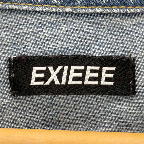 EXIEEE ダメージ加工 ワッペンデニムジャケット レディース JPN:L