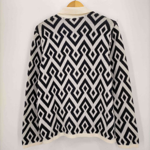 ザラ ZARA GEOMETRIC JACQUARD KNIT CARDIGAN ジオメトリック ジャカードニットカーディガン メンズ import:S