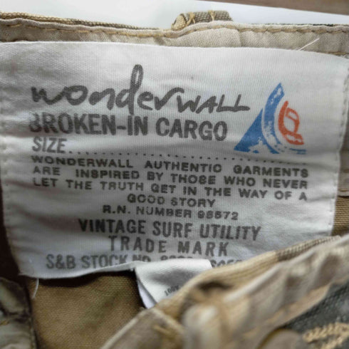 wonderwall BROKEN-IN CARGO カモ柄 カーゴショーツ 迷彩 メンズ 36