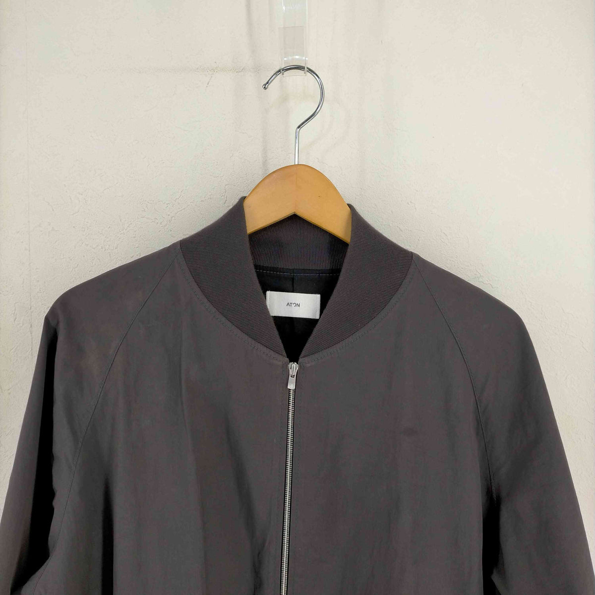 ATON エイトン /KYOTO TSURIZOME FLIGHT JACKET ATON / エイトン】KYOTO TSURIZOME COTTON FLIGHT JACKET