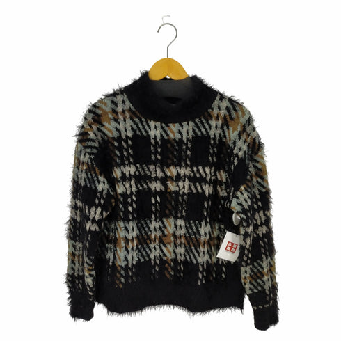 アズールバイマウジー AZUL by moussy BIG CHECK SHAGGY KNIT レディース M