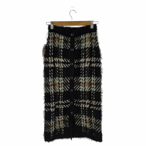 アズールバイマウジー AZUL by moussy 20AW BIG CHECK SHAGGY BUTTON SKIRT レディース JPN:M