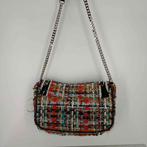 ザラ ZARA ツイードショルダーバッグ スナップボタン レディース JPN:M