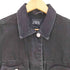 ザラ ZARA クロップド丈 ブラックデニムジャケット レディース import:M