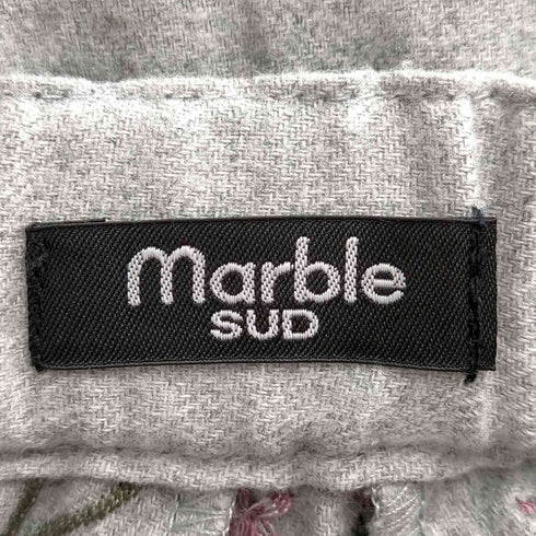マーブルシュッド Marble Sud EMBオミナエシ フラワー刺繍タックスカート レディース