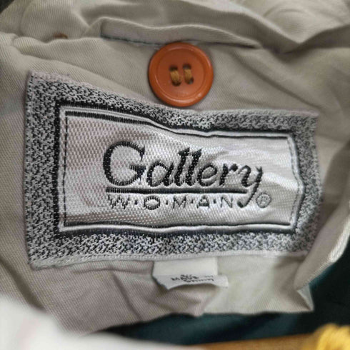 GALLERY WOMAN ピッグレザー切替 ナイロンジャケット レディース 2X