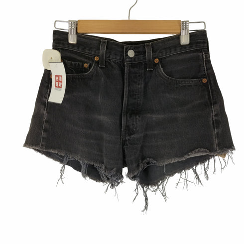 リーバイス Levis 90S 97製造 MADE IN USA 501 先染め ブラックデニムショーツ レディース 29/30