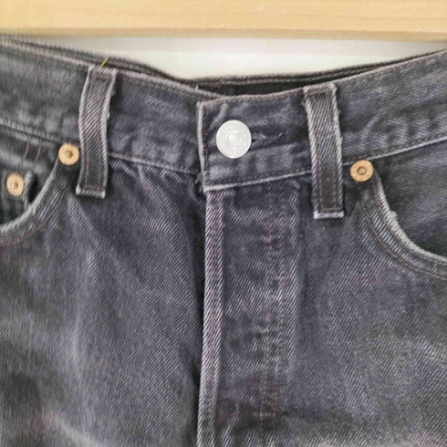 リーバイス Levis 90S 97製造 MADE IN USA 501 先染め ブラックデニムショーツ レディース 29/30