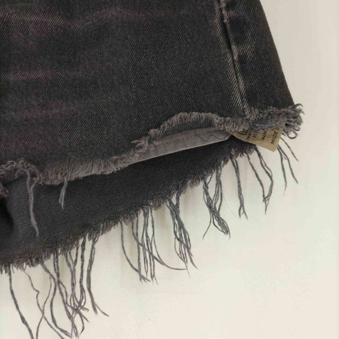 リーバイス Levis 90S 97製造 MADE IN USA 501 先染め ブラックデニムショーツ レディース 29/30