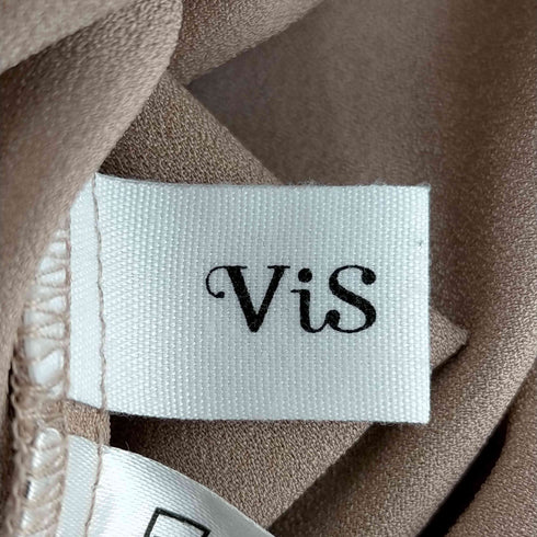 ビス ViS 防シワ 2WAY フロントタック5分袖ブラウス レディース JPN:L
