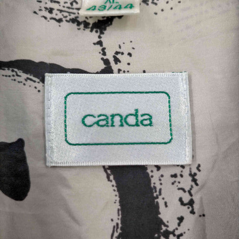キャンダ CANDA ハンドプリント シルク オープンカラーシャツ メンズ import:XL