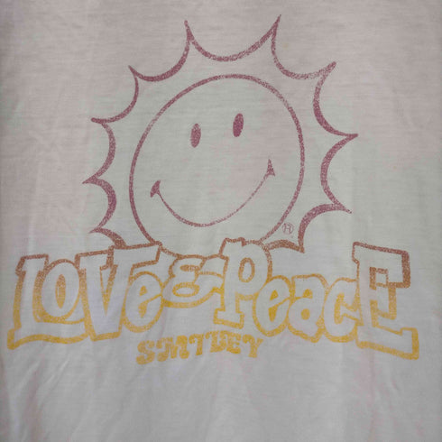 SMILE & SMILEY LoVe&PeacE ラグランTシャツ 襤褸 メンズ JPN:M