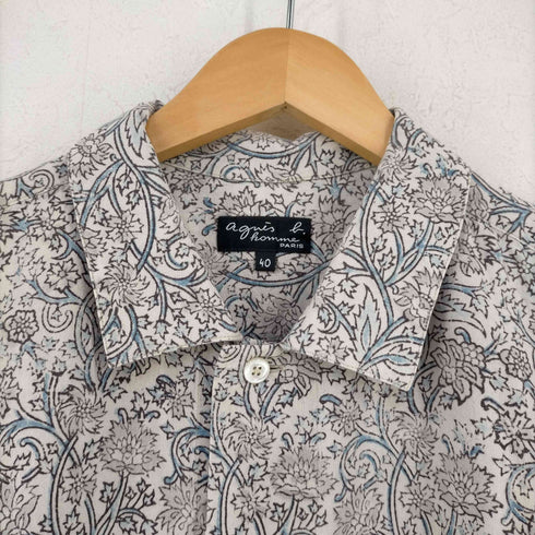 アニエスベーオム Agnes b.homme 総柄ボックスシャツ メンズ FR:40