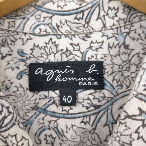 アニエスベーオム Agnes b.homme 総柄ボックスシャツ メンズ FR:40