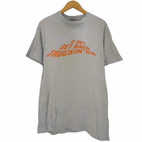 90s USA製 メッセージプリント クルーネックTシャツ メンズ import:M