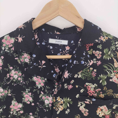 ジュエティ jouetie 花柄 オープン カラー S/S シャツ レディース JPN:M