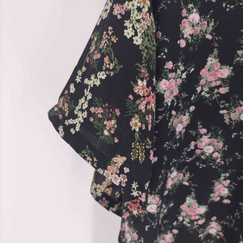 ジュエティ jouetie 花柄 オープン カラー S/S シャツ レディース JPN:M