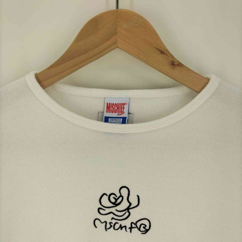 ミスチーフ MISCHIEF ロゴ 刺繍 L/S カットソー レディース import:S