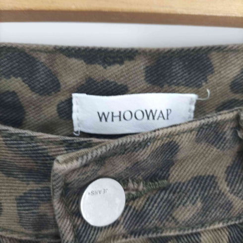 WHOOWAP レオパード デニムパンツ 中国 ユニセックス レディース L