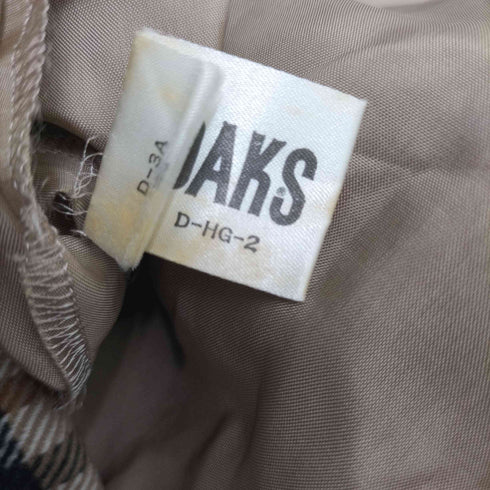 ダックス DAKS ナイロン 混 ウール チェック スカート レディース