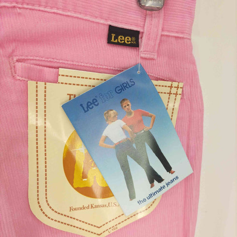 リー Lee 70-80S 816 TONI JEANS コーデュロイ カラー パンツ ピンク ロケットTALON デッドストック フラッシャー レディース 27x33