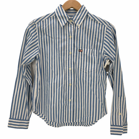 ポロジーンズカンパニーラルフローレン POLO JEANS COMPANY RALPH LAUREN ボタンダウン ストライプ柄 長袖シャツ レディース import:S