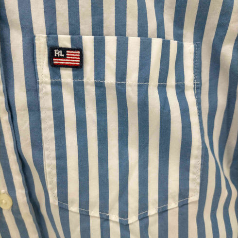 ポロジーンズカンパニーラルフローレン POLO JEANS COMPANY RALPH LAUREN ボタンダウン ストライプ柄 長袖シャツ レディース import:S