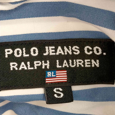 ポロジーンズカンパニーラルフローレン POLO JEANS COMPANY RALPH LAUREN ボタンダウン ストライプ柄 長袖シャツ レディース import:S