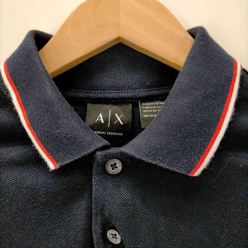 アルマーニエクスチェンジ ARMANI EXCHANGE ワンポイントロゴ ライン 半袖ポロシャツ メンズ import:XS