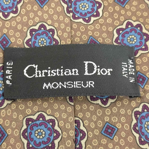 クリスチャンディオール Christian Dior フラワーデザインシルクネクタイ メンズ