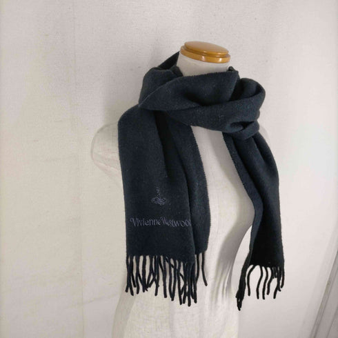 ヴィヴィアンウエストウッド Vivienne Westwood イタリア製 ORB オーブ刺しゅうマフラー レディース