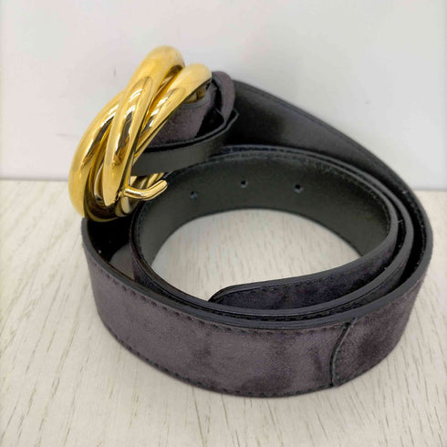サルヴァトーレフェラガモ Salvatore Ferragamo レザースエード 3連リングバックルベルト レディース