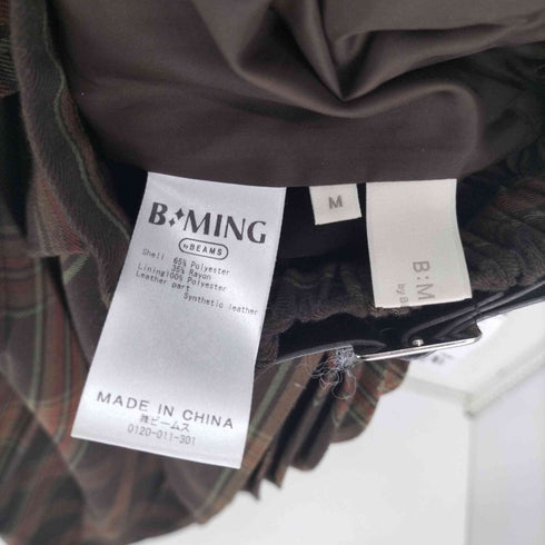 ビーミングバイビームス B:MING by BEAMS 20AW ミックスプリーツ チェック マキシ スカート レディース JPN:M