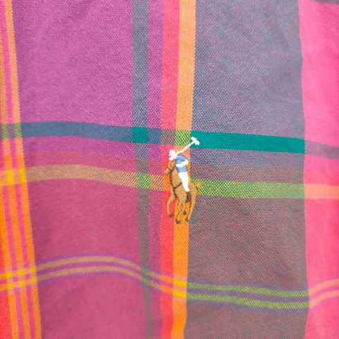 ポロラルフローレン POLO RALPH LAUREN CLASSIC FIT スモールポニー刺繍マルチチェックBDシャツ メンズ import:S