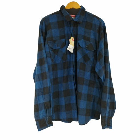 ラングラー Wrangler ブロックチェック フラップポケット ネルシャツ メンズ 2XL