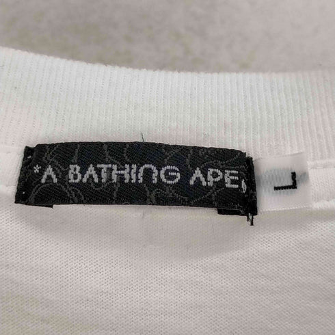 アベイシングエイプ A BATHING APE シャーク ラインストーン装飾Tシャツ メンズ JPN:L