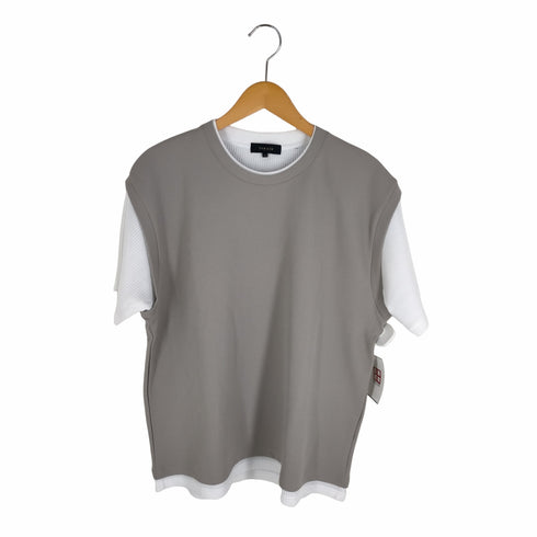 - TAKA Q ワッフル切替クルーネックカットソー メンズ JPN:M