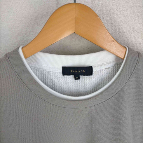 - TAKA Q ワッフル切替クルーネックカットソー メンズ JPN:M
