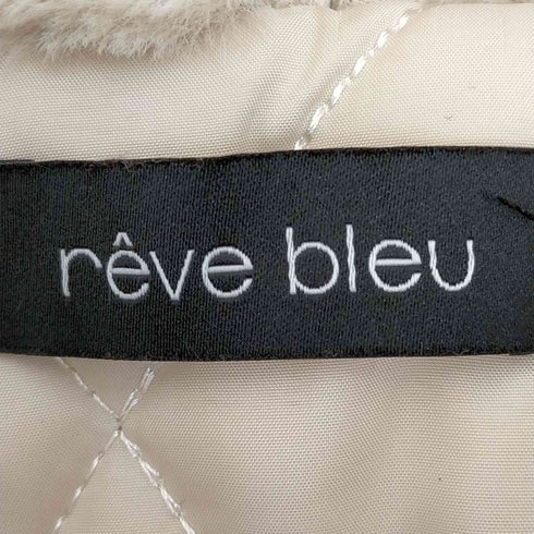 revebleu ビッグカラーウエストシェイプ中綿キルティングジャケット レディース