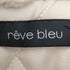 revebleu ビッグカラーウエストシェイプ中綿キルティングジャケット レディース