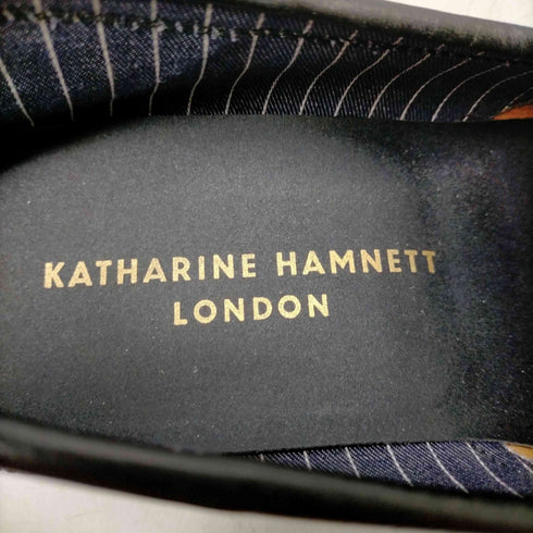 キャサリンハムネットロンドン KATHARINE HAMNETT LONDON イタリア製 ビジネスカジュアル レザー ヴァンプローファー メンズ 25 1/2