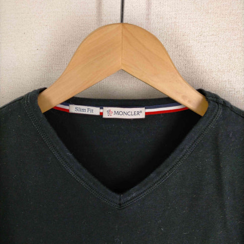 モンクレール MONCLER maglia scollo a v slim fit ボーダーリブVネックカットソー メンズ JPN:S