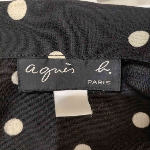 アニエスベー agnes b. OLD 日本製 ドット柄 シャツワンピース レディース