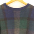 ブルーレーベルクレストブリッジ BLUE LABEL CRESTBRIDGE モヘヤ混 シャドーチェック ショルダー金ボタン クルーネックニット レディース EUR:38