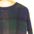 ブルーレーベルクレストブリッジ BLUE LABEL CRESTBRIDGE モヘヤ混 シャドーチェック ショルダー金ボタン クルーネックニット レディース EUR:38